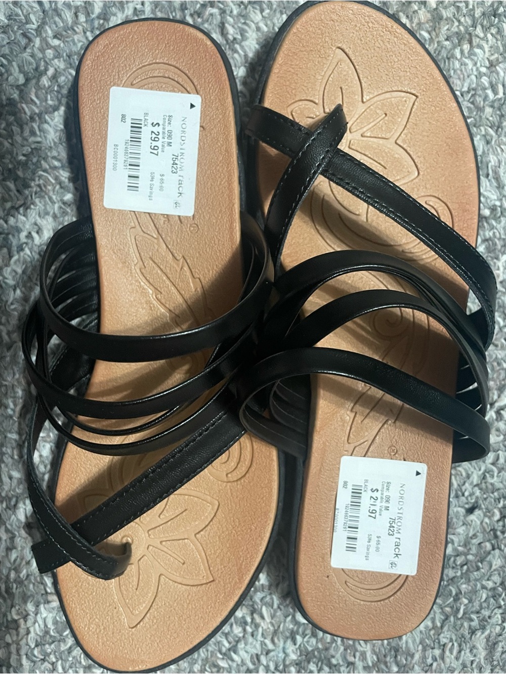 b.o.c. Born Concept Alisha Black Strappy Sandals - Picture 8 of 8